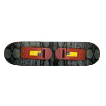 Postbox mounted on wall skate deck
