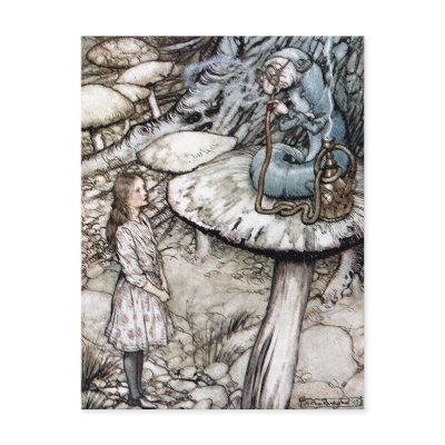 Postcard: Advice from a Caterpillar" by A. Rackham by Aquavel