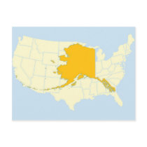 Postcard / Alaska Map