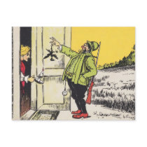 POSTCARD ANTIQUE REINTRODUCTION BIRD HUNTER'S WIFE