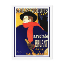 Postcard: Aristide Bruant by Toulouse-Lautrec by VintageCabaret Postcard: Aristide Bruant by Toulouse-Lautrec