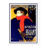 Postcard: Aristide Bruant by Toulouse-Lautrec