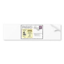 Postcard Art Bumper Sticker