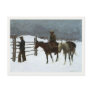 Postcard Art With Cowboys In The Snow