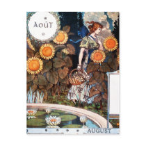 Postcard: August/ Auot by VintageCabaret Postcard: August/ Auot