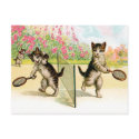 Postcard: Badminton Kittens Vintage Art by VintagePets Postcard: Badminton Kittens Vintage Art