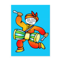 Postcard: Balinese Drummer by VintagePets Postcard: Balinese Drummer