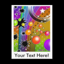 Postcard - BIG BANG BLACK HOLES POP ART postcards