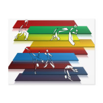 postcard capoeira dancers martial arts