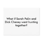 postcard, cheney and palin hunting