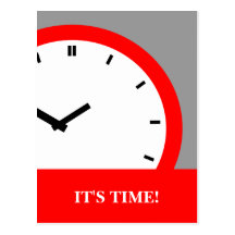 Postcard Clock Face Time Appointment Reminder