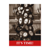 Postcard Clocks Time pieces Appointment Reminder