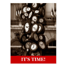 Postcard Clocks Time pieces Appointment Reminder