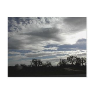 Postcard: Cloudy sky over Templeton, CA postcard
