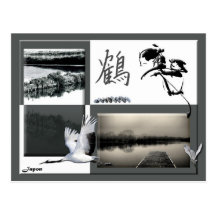 Postcard crane bird