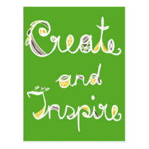 Postcard "Create and Inspire Green"