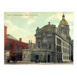 Postcard, cuartel general de la policía, New York  Tarjeta Postal