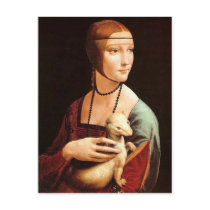 Postcard: da Vinci's "Lady With The Ermine" by VintagePets Postcard: da Vinci's "Lady With The Ermine"