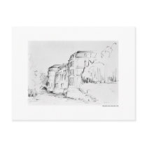 Postcard design pencil Hanover landscape