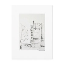 Postcard design pencil Hanover landscape