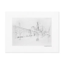 Postcard design pencil Hanover landscape
