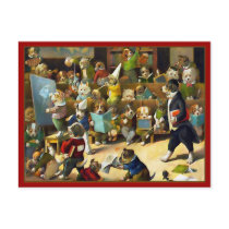 Postcard: "Dog School" by Louis Wain