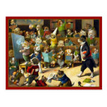 Postcard: "Dog School" by Louis Wain