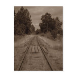 Postcard ~ EMPTY TRAIN TRACKS ~ Reminder of Past