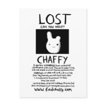 Postcard - Find Chaffy LOST