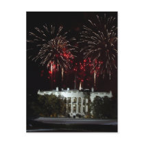 postcard, FIREWORKS AT THE WHITEHOUSE
