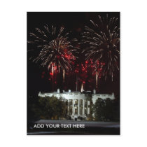 postcard, FIREWORKS AT THE WHITEHOUSE - Customized