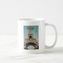 Postcard From Paris EIffel Tower Coffee Mug