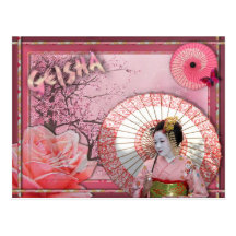 postcard Geisha