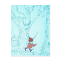 Postcard Gnome in forest