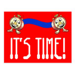 Postcard Happy Clocks Time Appointment Reminder