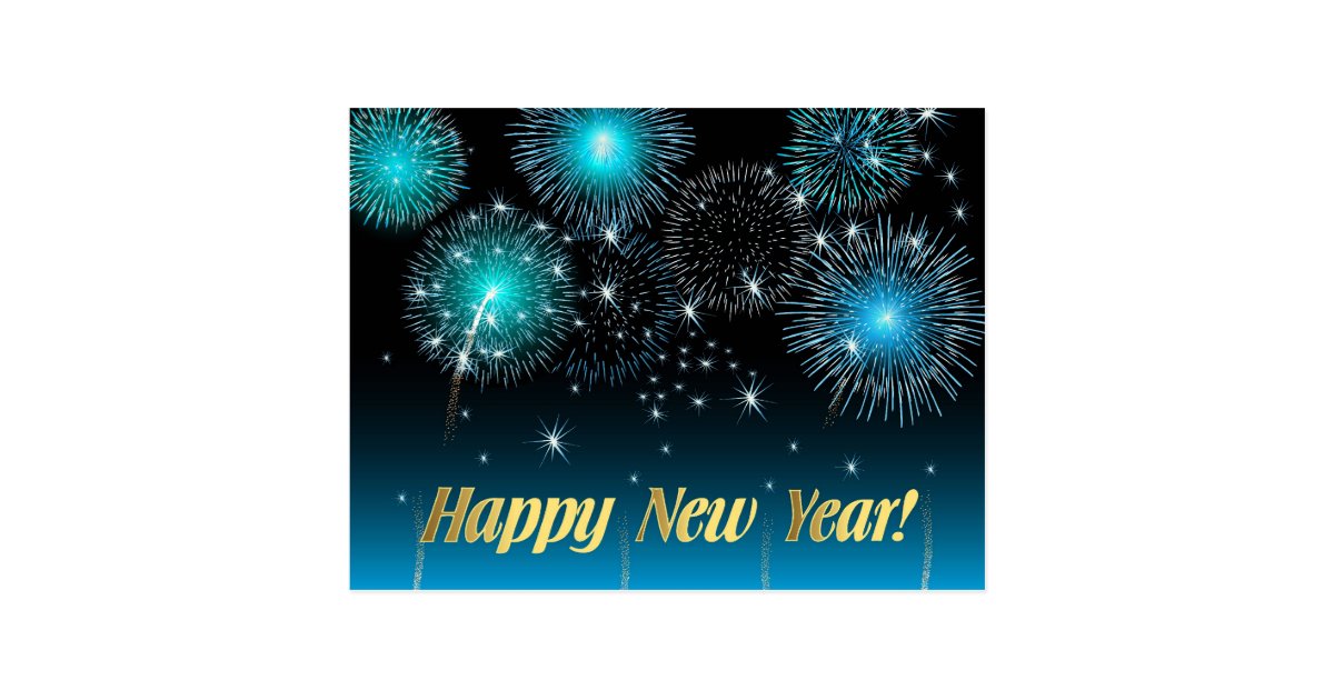 Postcard Happy New Year | Zazzle