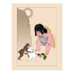 Postcard: Hare & Monkey Fight by Yoshitoshi