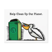 Postcard: "Help Clean Up Our Planet" by celebrationsetc Postcard: "Help Clean Up Our Planet"