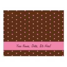Postcard In Pink and Brown