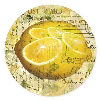 Postcard Lemons Sticker sticker