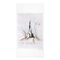 Postcard long design Hanover pencil Photo Card Template