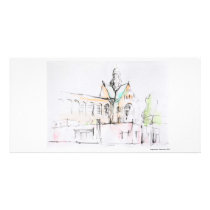 Postcard long design Hanover pencil Photo Greeting Card
