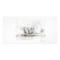 Postcard long design Hanover pencil Photo Greeting Card