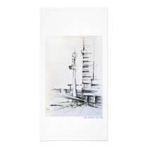 Postcard long design Hanover pencil Photo Card Template