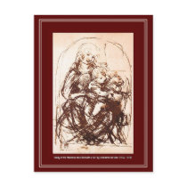 Postcard: Madonna & Christ Child holding a Cat by VintagePets Postcard: Madonna & Christ Child holding a Cat