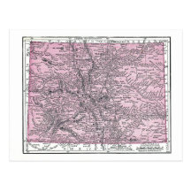 Postcard:  Map of Colorado, 1921