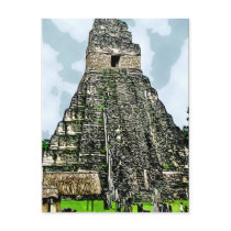 Postcard:  Mayan Temple at Tikal, Guatemala