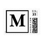 Postcard Monogram Letter M Stamp