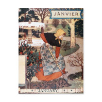 Postcard: Month of January - Janvier by VintageCabaret Postcard: Month of January - Janvier