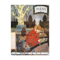 Postcard: Month of March - Mars by VintageCabaret Postcard: Month of March - Mars